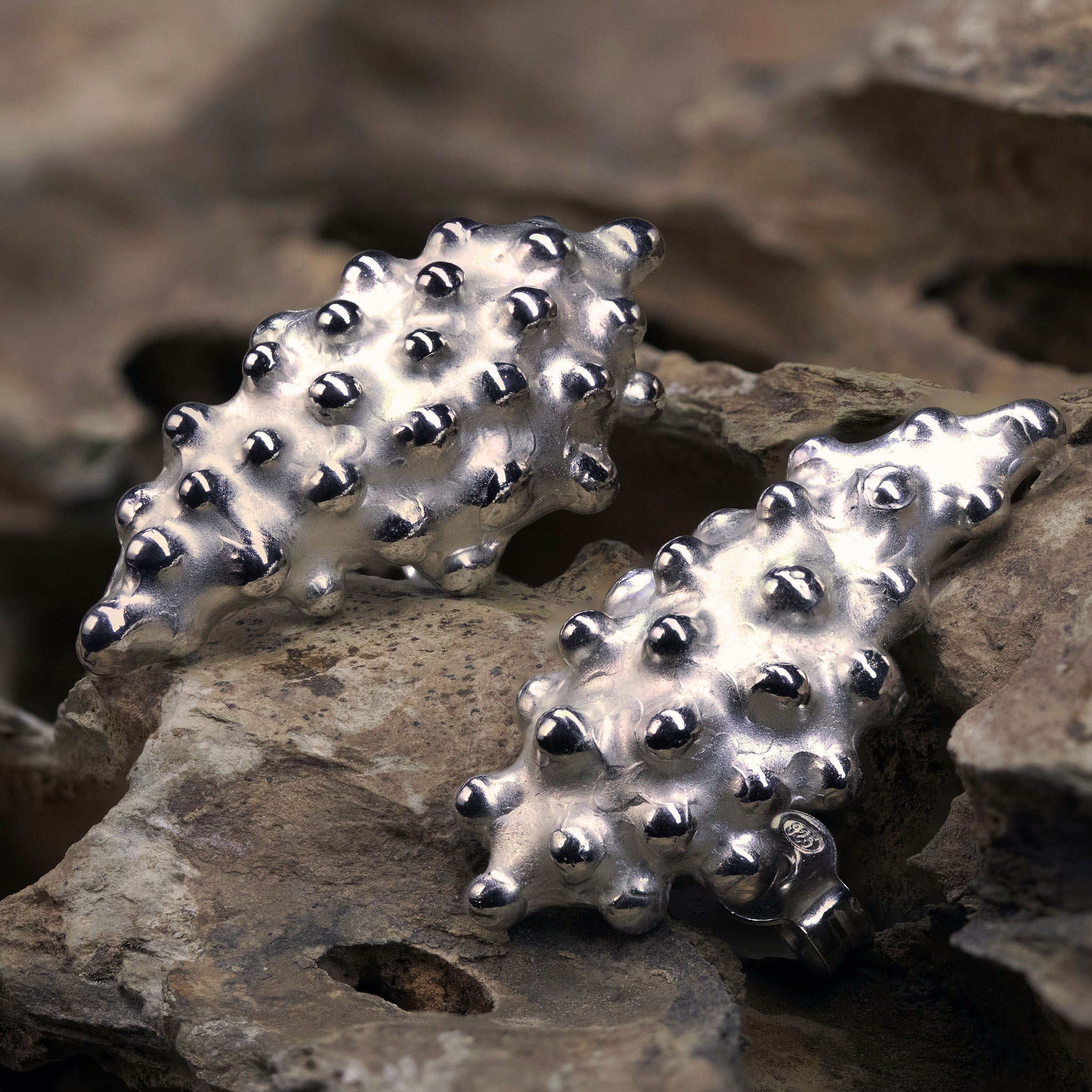 ORECCHINI ASCENDENTI GRANDI ANEMONIA