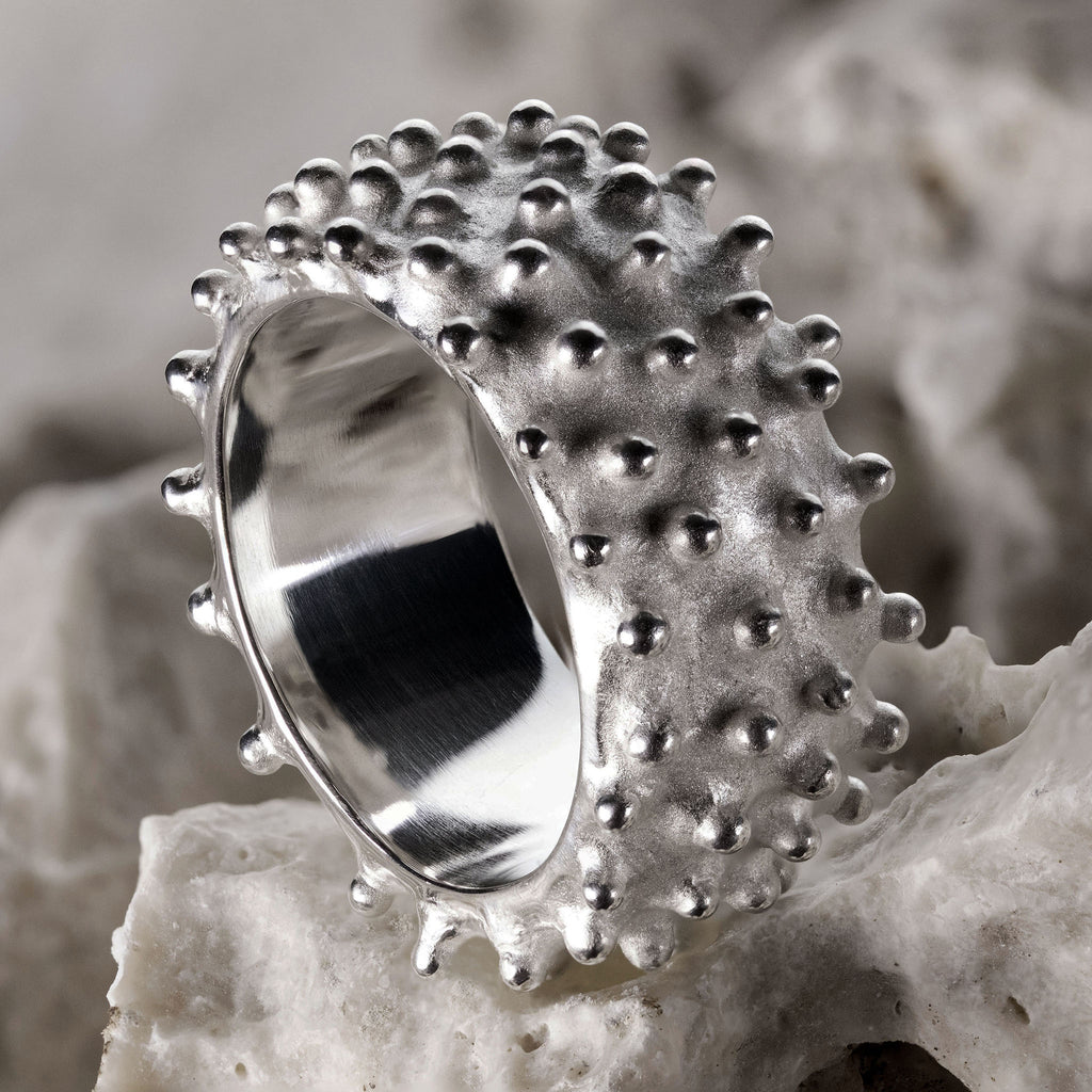 ANELLO FASCIA LARGA ANEMONIA